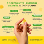 Day One Electrogummies - 60pcs. of Yuzu Citrus Flavored Electrolyte Gummies for Hydration and Recovery - Packed with Essential Electrolytes Ideal for Workouts, Running, Hiking and More