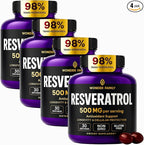 WONDER FAMILY Resveratrol Supplement 2000mg - 240 Softgels – Powerful Antioxidant for Heart Health, Immune Strength, Signs of Aging – Higher Potency Next to 1600mg - Non-GMO & Gluten Free