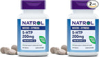 Natrol 5-HTP 200mg Dietary Supplement to Support a Balanced Mood, 60 Time Release Tablets, 60 Day Supply,(Pack of 2)