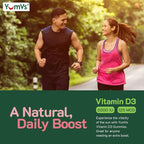 YUM-V'S Vitamin D3 Gummies 5000 IU 125mcg D3 Gummies - Support Immune Support, Strong Bone Health - Non-GMO, Gluten-Free, Dairy-Free, Vitamin D Gummy (60 Count)