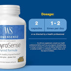 WomenSense ThyroSense by Natural Factors, Natural Supplement to Support Healthy Thyroid Function, Vegetarian, Non-GMO, 120 capsules (60 servings)