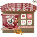 Kindling Protein Pretzels | Protein-Packed Snack Size Bags | Kosher | 8-9g Protein Per Serving | No Artificial Flavors, Soy-Free | Lunches, Office Snacks, & On-the-Go 0.6 Ounce (Pack of 30), Sugar Cookie