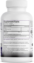 Bronson CLA 3000 Extra High Potency Supports Healthy Weight Management Lean Muscle Mass Non-Stimulating Conjugated Linoleic Acid 120 Softgels
