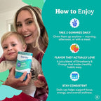 FIRST DAY Toddler Multivitamin Gummies (Ages 2-3)| Kids Multivitamin Gummies with Vitamins A C D3, B2, B12, Choline, Folate and 21 Organic Superfoods| (30 Day Supply)