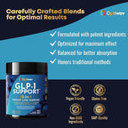 GLP-1 Support Probiotic Weight Loss Supplement - Women Men GLP1 Support with Berberine - Natural Daily Oral Appetite Suppressant Hunger Control Metabolism Fat Burn & Gut Health Support