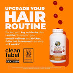 MaryRuth's Multivitamin + Hair Growth Gummies | with Lustriva® | Biotin 10000mcg | B Vitamins | Formulated for Thicker Hair, Wrinkles, Fine Lines, Skin Care | Ages 18+ | 30 Servings