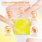 3 PCS Yoni Soap Bar, Organic Yoni Bar Soap Yoni Wash Feminine Wash for Women Ph Balance, Natural Deodorant Vaginal Body Bath Soap Body Wash Pineapple Handmade feminine soap