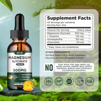 (2 Pack) Magnesium Glycinate Supplement, Magnesium Liquid Drops with Magnesium Glycinate 500mg Ashwagandha, L - Theanine, Chamomile -Supports Optimal Calm Sleep Vegan