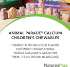 NaturesPlus Animal Parade Calcium, Vanilla Sundae Flavor - 135 Animal-Shaped Chewable Tablets, Pack of 2 - Vegan, Gluten Free - 90 Total Servings