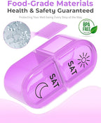 𝐏𝐢𝐥𝐥 𝐎𝐫𝐠𝐚𝐧𝐢𝐳𝐞𝐫, Am & Pm Pill Organizer 7 Days, Weekly Pill Organinzer 2 Times a Day, Pill Box 7 Day, Medicine Pill Organizer for Travel, Vitamins, Fish Oils, Supplements