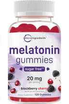 Micro Ingredients Melatonin 20mg Gummies for Adults, 120 Count | Sleep Aid 10mg Melatonin per Gummy | Sugar Free BlackBerry Cherry Flavor | No Drug + Non-Habit-Forming | Non-GMO, Gluten Free