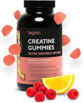 LEGION Creatine Monohydrate Gummies – Clean Chewable Creatine Supplement for Strength, Endurance & Muscle Recovery – 30 Sour Raspberry Lemonade Servings – No Artificial Flavors or Sweeteners
