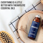 Breathe Essential Oil Roll-On 10 ml - Pure Eucalyptus, Peppermint & Rosemary Oils Blend Roller for Clear Breathing & Respiratory Support - Nexon Botanics