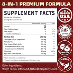 Red Yeast Rice with CoQ10 Gummies,2400mg Red Rice Yeast for Cholesterol*, CoQ10 200mg with Phytosterols, Omega - 3 & Chromium,- 60 Count, Raspberry Flavor for Women & Men