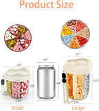 Large Pill Organizer,Supplement Organizer for 7 Different Vitamins,Pill Dispenser with Anti-Mixing Design,Easy to Retrieve Meds,Includes 20 Pcs Labels,Travel Pill Organizer (Cream White)