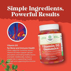 Natures Craft Vitamin D3 Gummies for Daily Wellness - Delicious D Adults with 2000IU per Serving Bone Muscle & Immune Support Non-GMO Gelatin Gluten Free - 60 Count