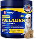 Collagen for Dogs - Collagen Soft Chews for Hip, Joint, Cartilage & Mobility Support, Skin & Coat Supplement for Dogs, with Types I, II & III Collagen and Superfood - 110 Count, Duck & Pear Flavor