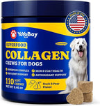 Collagen for Dogs - Collagen Soft Chews for Hip, Joint, Cartilage & Mobility Support, Skin & Coat Supplement for Dogs, with Types I, II & III Collagen and Superfood - 110 Count, Duck & Pear Flavor