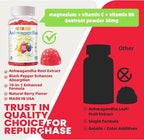 Ashwagandha Gummies & Vitamin D3 Gummy 120 Count - Organic Aswangdha Supplement for Improve Sleep, Stress Relief & Mood Calm(Mixed Berry,Vegan,Plant Based,Gluten-Free & Gelatin Free) Pack of 2