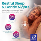 Menopause Night Relief Patch – Doctor-Formulated Transdermal Patch with Valerian, L-Methylfolate & Black Cohosh for Restful Sleep & Overnight Balance – 30-Day Supply