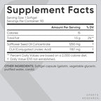 Sports Research CLA - 1250mg with Active Conjugated Linoleic Acid for Men and Women | Non-GMO, Soy & Gluten Free - 95% (90 Softgels)