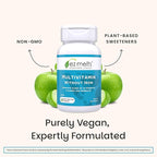 EZ Melts Multivitamin Without Iron - Daily Supplement with 18 Vitamins & Minerals - Contains Vitamin C, Folate, Biotin & More - Non-GMO & Vegan - Apple - 60 Dissolvable Tablets (30 Servings)