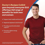Doctor's Recipes CoQ10 200mg Per Serving, High Absorption Coenzyme Q10 Supplement with Olive Oil, Heart & Vascular Health, Energy Production & Antioxidant Support, 2 Month Supply, 120 Softgels