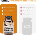 UMZU Turmeric Curcumin Supplement, (30 Day Supply) – Bromelain Boswellia & BioPerine Black Pepper Blend – Turmeric Supplement for Joint Support & Immune Support Daily Wellness Support System