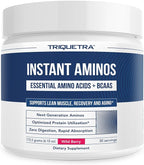 Instant Aminos - EAA+BCAA - 10 Essential Amino Acids Supplement - Rapid Absorption, Zero Digestion - Supports Lean Muscle, Recovery & Aging - 321% DIAAS Protein Score - Wild Berry (30 Servings)