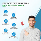 Ashwagandha Gummies with Turmeric GABA Mood Energy and Immune Support, Mixed Berry Flavor 60 Cts