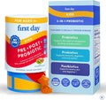 FIRST DAY Kids 3-in-1 Probiotic Gummies – Prebiotic + Probiotic + Postbiotic Supplement – Supports Digestive & Oral Health, Immune Function & Energy Levels – 30-Day Supply