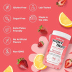 Bellway Super Fiber Powder + Collagen, Sugar-Free Psyllium Husk Powder with Collagen Peptides and Hyaluronic Acid for Gut Health, Healthy Skin, Nails, Bones & Joints, Strawberry Lemonade (11 Servings)