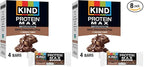 KIND Protein MAX, Dark Chocolate Crisp, 20g Protein, 1g Sugar, Low Sugar, High Protein Snack Bars, 4 Count (Pack of 2)