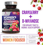Probiotics for Women - Probiotic Blend 90 Billion CFU Per Serving - Women's Probiotic for Targeted Vaginal & Digestive Health Support - 16 Strains, Cranberry, Prebiotics - Bottled USA - 120 Capsules