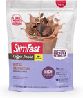 SlimFast High Protein Meal Replacement Powder, Caffeine Protein Powder, Energizing Protein Mix, Vitamin and Mineral Blend, Gluten Free, Coffee Flavored Protein Powder, Mocha Cappuccino, 21 Servings