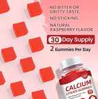 Calcium Citrate 1200mg Gummies with Vitamin D3: with Calcium Magnesium Zinc Vitamin D3 K2 for Bone Muscle Immune - Ultimate Absorption Calcium Supplement for Women & Men, Sugar-Free