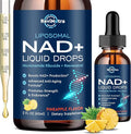 Liposomal NAD Supplement - 1200mg NAD+ Liquid Drops for Women & Men, Nicotinamide Riboside with Resveratrol, PQQ, CoQ10, Quercetin for Anti-Aging, Brain & Cellular Mitochondrial, Pineapple 2 Fl Oz