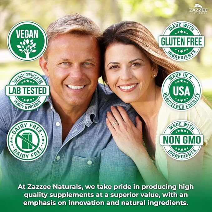 Zazzee Extra Strength Mullein Leaf 10:1 Extract, 60 Vegan Capsules, 2 Month Supply, Verbascum Thapsus, Respiratory & Lung Support, Certified Kosher, 100% Pure Leaf Powder, Non-GMO, Made in the USA