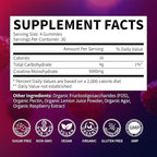 Creatine Monohydrate Gummies 5000mg for Men & Women, Organic Pure Creatine Gummies | Sugar Free,Vegan, Non-GMO,Raspberry Flavor, 120 Count