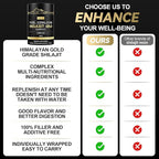 Grevol Himalayan Shilajit Gummies: Gold Grade Shilajit Riched with Ashwagandha Fulvic Acid & 85+ Trace Minerals - No Added Sugar - Individually Wrapped - for Men & Women - 60 Gummy