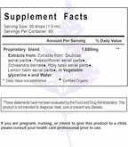 Relax + Restore Alcohol-Free Herbal Stress Support- with Nervines and Adaptogens for Healthy Calm* Certified Organic - 2 floz (60 Servings)