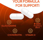 X Ray Dol Triple Action Joint Support Supplement with Glucosamine 1500mg, Chondroitin 800mg, MSM 750mg and 5X Vitamin D for Healthy Joints, Bones & Cartilage - 60 Count per Bottle - 1 Pack