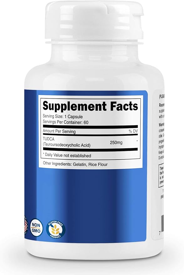Nutricost Tudca 250mg, 60 Capsules (Tauroursodeoxycholic Acid) - Premium Quality