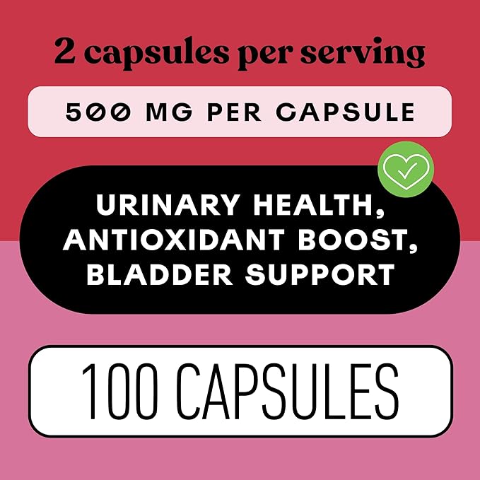 Organic Cranberry Capsules 500mg by Complete Natural Products - Cranberry Supplements for Women, Plant Based Powder for Urinary Tract & Bladder Support, Vegan Non GMO No Fillers Formula Made in USA