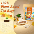 WT WEETEE Mango Passionfruit Herbal Tea, 50 Count Tropical Fruit Flavored Tea Bags, Caffeine Free Herbal Hibiscus Rosehips Cinnamon Orange Peel