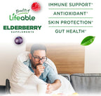 Lifeable Sugar Free Elderberry Gummies with Vitamin C and Zinc | Great Tasting Sambucus Elderberry Immune Support Supplement | Kosher, Vegan, Non GMO Black Elderberry for Adults | 60 Gummies