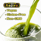 Kin no Aojiru - 100% Young Barley Green Superfood Powder with Rich Dietary Fiber, 100% Japanese Grown - Ready-to-Use 0.1 oz. (3g) Individual Packets × 46 - Vegan, Non-GMO, Gluten-Free