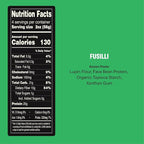 Kaizen Fusilli Protein Pasta, 20g Protein, Low Carb (6g Net Carbs), Keto-Friendly, Gluten-Free, Plant-Based Lupini Noodles, High Fiber, 8 Ounce, Pack of 3