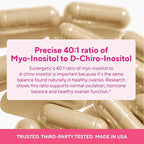 Premium Ovarian Health Support Supplement – Hormone Balance, Ovulation & Cycle Regularity - Myo-Inositol & D-Chiro Inositol Supplement for Women – 40:1 Inositol Ratio With Folate & DIM – 90 Capsules