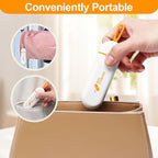 Toplive 2 Pack Travel Pill Organizer, Portable Pill Container Mini Daily Pill Organizer, Small Pill Case Travel Medicine Organizer Pocket Vitamin Supplement Fish Oil Box, White Orange & White Grey
